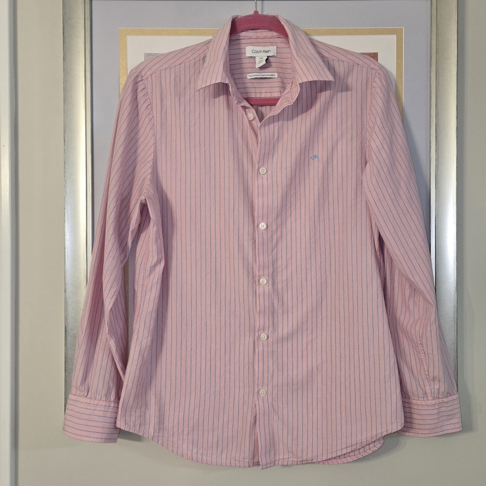Calvin Klein cotton cashmere mens dress shirt, Small